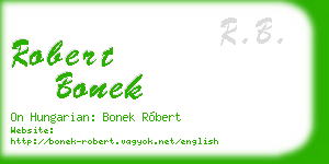robert bonek business card